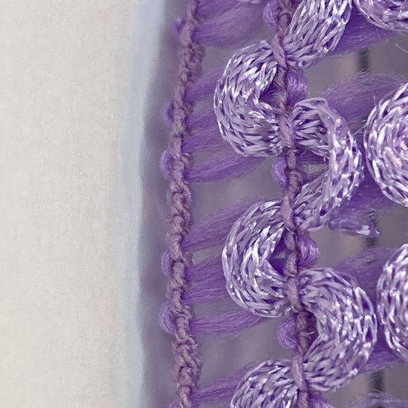 Light Purple Elastic Crochet Trim 1 3/4" 5 Yards Sewing Ribbon Crafts - Picture 3 of 9